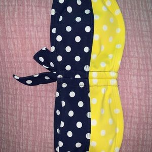 Polka dot strapless bikini top!